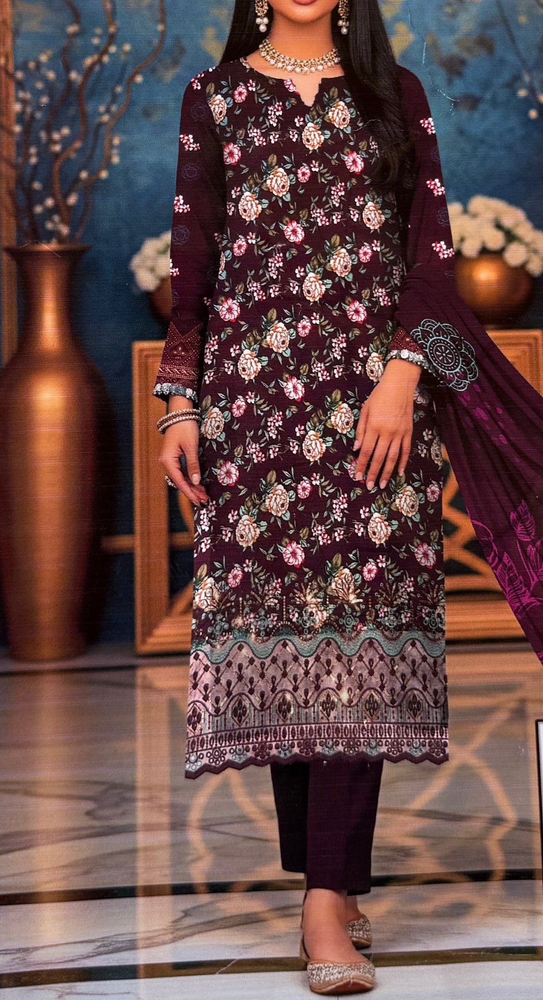 Plum Veil Stone linen