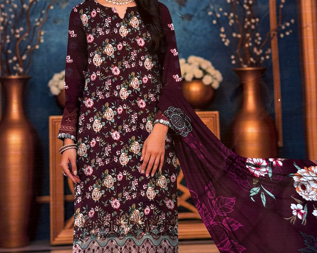 Plum Veil Stone linen